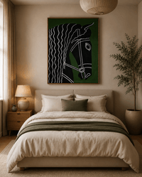 Абстрактна картина &amp;quot;Black Horse 2&amp;quot;– ръчно рисувана с... - 3