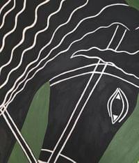 Абстрактна картина &amp;quot;Black Horse 2&amp;quot;– ръчно рисувана с... - 9