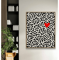 Картина акрил "Red heart", 100x80см - 2