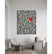 Картина акрил &amp;quot;Red heart&amp;quot;, 100x80см - 3