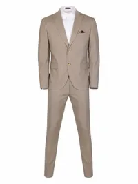 Елегантен мъжки костюм STYLER Premium Beige – 2 части - small - 1