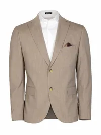 Елегантен мъжки костюм STYLER Premium Beige – 2 части - small - 3
