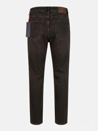 Мъжки дънки Slim Fit – кафяво рипс - small - 1