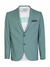 Елегантен мъжки костюм Light Green Elegance - small - 1