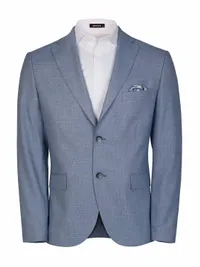 Елегантен мъжки костюм „Sky Blue Prestige“ – две части - small - 2