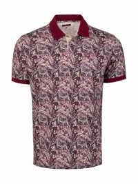 Мъжка тениска Bordeaux Floral Elegance - small - 0