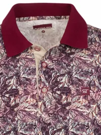 Мъжка тениска Bordeaux Floral Elegance - small - 2