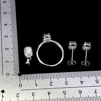 Комплект с аквамарин и цирконий - 2