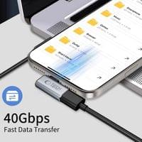Ъглов USB-C адаптер Tech-Protect Ultraboost AA01 – сив - small - 2