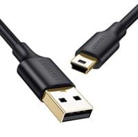 Kабел USB - mini USB 480 Mbps 3 м черен (US132 10386) - 1