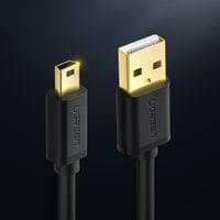Kабел USB - mini USB 480 Mbps 3 м черен (US132 10386) - 2