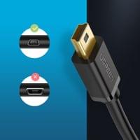 Kабел USB - mini USB 480 Mbps 3 м черен (US132 10386) - small - 2