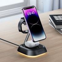 Индуктивна зарядна станция E16 15W 3в1 за телефон /... - small - 4