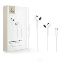 Слушалки Tech-Protect Ultraboost Core G2 USB-C - бели - 1