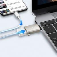 Адаптер с отвор за връзка S-H151 USB-C (мъжки) / USB-A... - small - 3