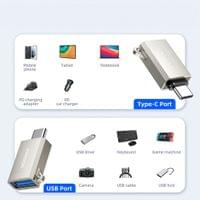 Адаптер с отвор за връзка S-H151 USB-C (мъжки) / USB-A... - small - 5