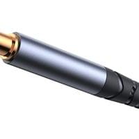 Стерео аудио кабел AUX 3.5 мм мини жак 1.2 м черен (SY-A08) - small - 4
