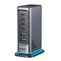 Многопортово GaN зарядно устройство 65W EU 4x USB-C 2x USB-A - 1