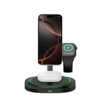Mагнитно индуктивно зарядно устройство QI15W-A46 3в1... - small - 2