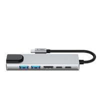 HUB адаптер 6в1 USB-C + USB2.0 + USB3.0 + HDMI 4K 30Hz +... - small - 2 HUB адаптер 6в1 USB-C + USB2.0 + USB3.0 + HDMI 4K 30Hz +... - small - 2