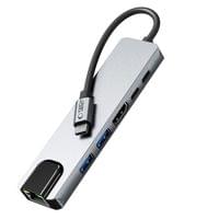 HUB адаптер 6в1 USB-C + USB2.0 + USB3.0 + HDMI 4K 30Hz +... - small - 5 HUB адаптер 6в1 USB-C + USB2.0 + USB3.0 + HDMI 4K 30Hz +... - small - 5