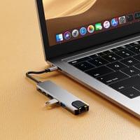 HUB адаптер 6в1 USB-C + USB2.0 + USB3.0 + HDMI 4K 30Hz +... - small - 7 HUB адаптер 6в1 USB-C + USB2.0 + USB3.0 + HDMI 4K 30Hz +... - small - 7