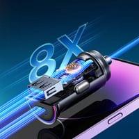 Зарядно за кола 12/24V. JR-CCN04 60W USB-A USB-C мини... - small - 6