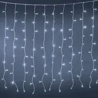 Декоративна LED завеса за прозорец с бяла светлина - 2 Декоративна LED завеса за прозорец с бяла светлина - 2