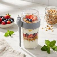 Чаша с прибори YOGURT TO GO 500+200 мл - 5