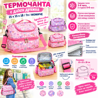 Термо чанта с дълга дръжка 25 × 15 × 18 см / 7 л – за момиче - 1