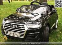 Акумулаторен джип Audi Q7 12V с меки гуми, Кожена... - 0