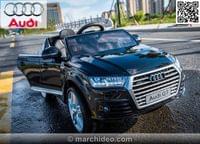 Акумулаторен джип Audi Q7 12V с меки гуми, Кожена... - 4