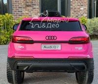 Акумулаторен джип Audi Q7 12V/7Ah  с меки гуми с Кожена... - 28
