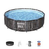 Bestway Сглобяем басейн Steel Pro Max 427x107см имитация... - 3