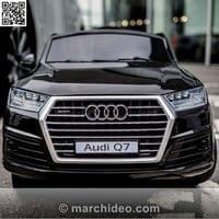 Акумулаторен джип Audi Q7 12V, меки гуми, кожена седалка,... - 0