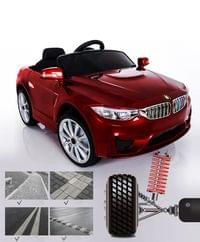 Акумулаторна кола тип BMW 807 12V с меки гуми, Кожена... - 6