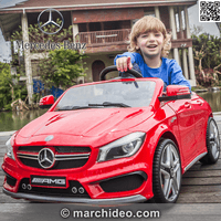 Акумулаторна кола Mercedes Benz CLA45 AMG, лицензиран, 12V - 0