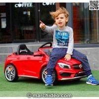 Акумулаторна кола Mercedes Benz CLA45 AMG, лицензиран, 12V - 3