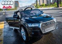 Акумулаторен джип Audi Q7 12V с меки гуми, Кожена... - 13