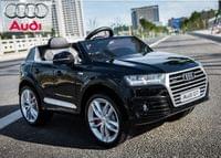 Акумулаторен джип Audi Q7 12V с меки гуми, Кожена... - 15