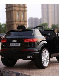 Акумулаторен джип Audi Q7 12V с меки гуми, Кожена... - 16