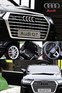 Акумулаторен джип Audi Q7 12V с меки гуми, Кожена... - 19