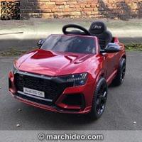 Акумулаторен джип Audi RS Q8 12V с меки гуми с Кожена... - 0 Акумулаторен джип Audi RS Q8 12V с меки гуми с Кожена... - 0