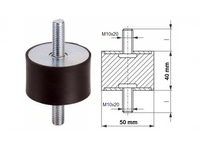 Cylindrical rubber dampers with high load capacity - 2