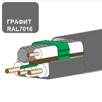PVC канал 70Х55 mm ГРАФИТ - 1