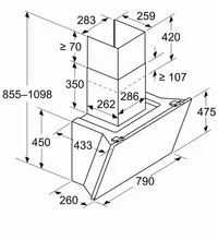 Стенен абсорбатор BOSCH DWK81AN60 - 6
