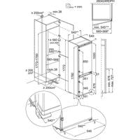 Комбиниран хладилник с фризер за вграждане Electrolux... - 4