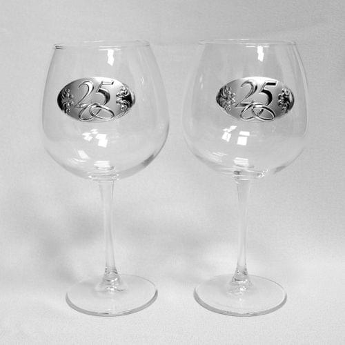 2 чаши за вино - 25-годишнина