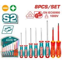 Комплект отвертки TOTAL INDUSTRIAL, VDE 1000V, 8 части - 1