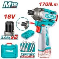 Акумулаторен ударен винтоверт TOTAL INDUSTRIAL, 16 V, 2 x... - 1